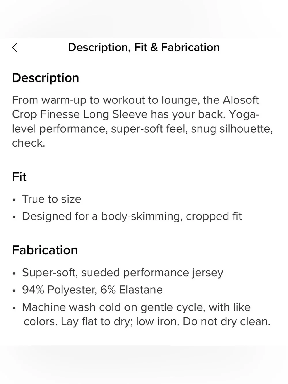 ALO Yoga excellent pre